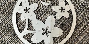 エンボスステンレスコースター